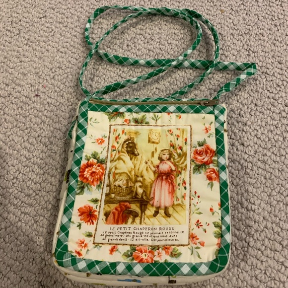 Handmade French inspire little red riding hood bag - Picture 3 of 8